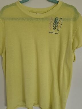 We The Free Bright Yellow Surf Graphic Tee
